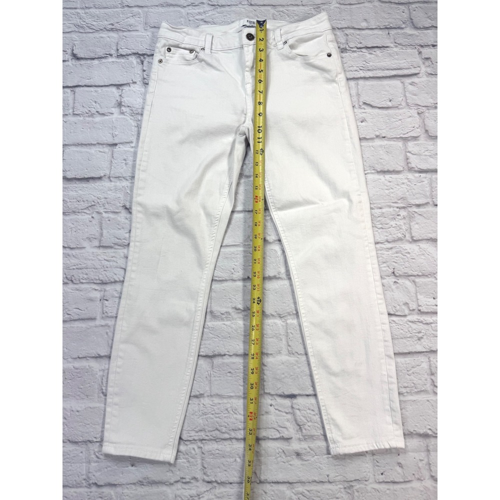 Pistola Jeans Womens 28 White Excellent Tapered Stretch Denim P6822FTN-SLO - Picture 5 of 7